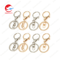 Vente en gros personnalisé métal alliage de zinc porte-clés chaîne breloque pince ensembles d'accessoires crochets porte-clés mousqueton fermoir porte-clés