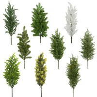 Aiguilles de pin en plastique, simples, pour feuilles de pin et de cyprès, deux couleurs, plante verte d'intérieur, arrangement floral, pin artificiel, 60 cm