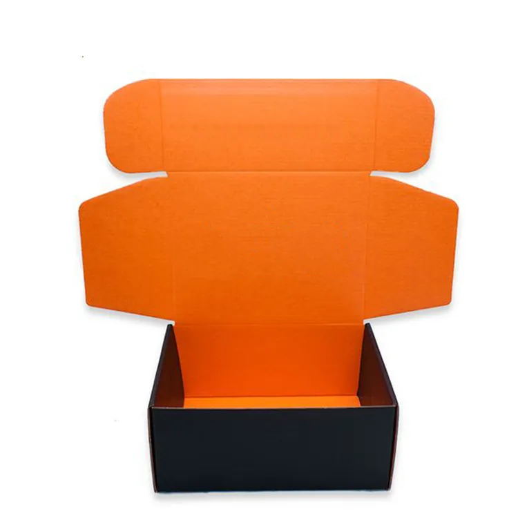 Printing Colored Cardboard Shipping Box Custom Corrugated Black Box