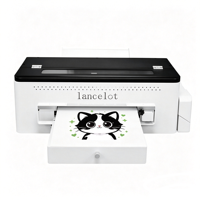 Imprimante DTF A3 L1800 avec tête d'impression, contrôle par PC portable, circulation d'encre blanche, machine d'impression par transfert pour casquettes