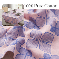 Tissu Popeline 100% Coton Léger Imprimé Numérique Personnalisable – Lot de Tissus Prédécoupés Motifs Floraux Bleus, Roses et Jaunes