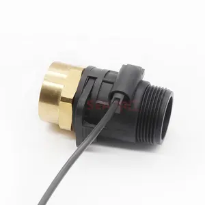 DN32 sensore di flusso d'acqua di ingresso in ottone filettato effetto Hal misuratore di portata OEM in plastica durevole senza viti assemblare ZJMAZ-32