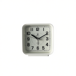 Desk <b>Clock</b> <b>Silent</b> Quartz Analog Square White Red Black Color Options - Product Image 2