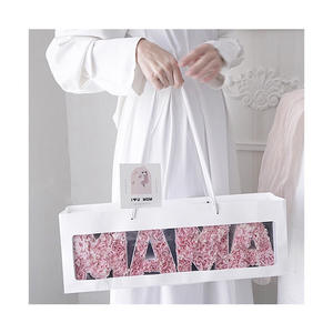 Ammy finestra rettangolare trasparente sapone fiore confezione regalo lettera confezione regalo festa della mamma scatola di fiori conservata sacchetto regalo - Product Image 1