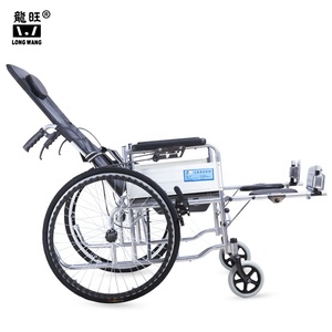 Fauteuil roulant manuel semi-allongé <span class=keywords><strong>pour</strong></span> soins de santé, pliable et portable <span class=keywords><strong>pour</strong></span> personnes âgées, avec pot en ABS - Product Image 6