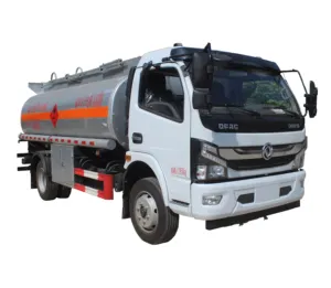 中国东风4*2柴油油罐车6x4驱动140HP 6立方米容量钢易燃液体运输车