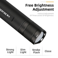 Linterna de Emergencia Industrial SUPERFIRE, Impermeable, de Aleación de Aluminio, Recargable, a Prueba de Explosiones, LED, 200-300M, 324 Lúmenes