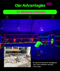 Proveedor Profesional de Pistas de Pádel LED Luminosas, Pista de Pádel Panorámica que Brilla en la Oscuridad - Product Image 3