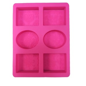 6 khoang lá hình Silicone khuôn cho xà phòng làm Silicone xà phòng khuôn, xà phòng làm bằng tay công cụ - Product Image 4