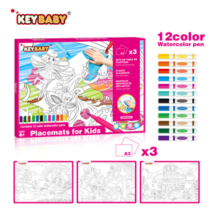 Keybaby แผ่นรองจานแบบสั่งทำแผ่นรองจานสีสำหรับเด็กแผ่นรองจานใช้ซ้ำได้สำหรับของเล่นเพื่อการศึกษาของเด็ก - Product Image 3