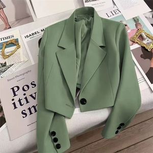 <span class=keywords><strong>Blazer</strong></span> Elegante Coreano para <span class=keywords><strong>Mujer</strong></span> de Oficina, Chaquetas y Abrigos Casuales a la Moda, Chaquetas Cortas de Un Solo Botón para <span class=keywords><strong>Mujer</strong></span>, Nueva Tendencia - Product Image 1