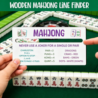 Pembaca Kartu Mahjong, Pencari Garis Mahjong Amerika Bermotif Kartun, Kartu Aturan Mahjong Warna-warni, Alat Bantu Permainan Mahjong OEM Kustom