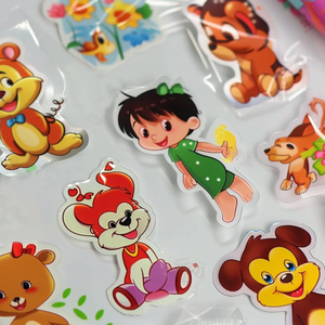 Grande arte Charm stampa adesivi in PVC per bambini scatola che restringe borse per gioielli bottiglie di pellicola cuocere fogli termoretraibili in plastica - Product Image 4