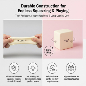 Giocattoli Antistress a Forma di Tofu Sigillato, Palline Morbide a Lenta Risalita per Bambini e Adulti, Vendita all'Ingrosso - Product Image 4