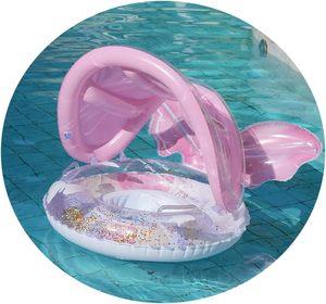 Flotador de Natación para Bebés con Forma de Mariposa y Toldo para el Sol, para Niños Pequeños, Piscina, Playa, Juegos Acuáticos de Verano - Product Image 1