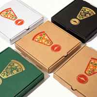 Boîtes à pizza de haute qualité en papier kraft, boîtes à emporter et pour restaurants, impression personnalisée, vente en gros