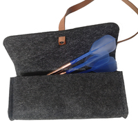 Étui souple en feutre pour fléchettes, pochette de transport sportive, support de rangement de voyage pour 3 fléchettes, étui pour fléchettes, contient des jeux de fléchettes et des accessoires