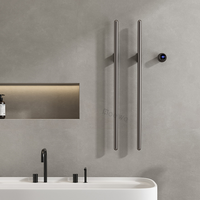 Porte-serviettes intelligent en acier inoxydable pour salle de bain avec contrôle de la température, rail chauffant vertical en or brossé, design moderne