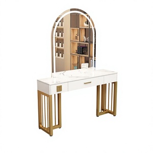 Hair Salon <b>Mirror</b> and Tool <b>Table</b> Hair Care <b>Mirror</b> <b>Table</b> Stand Integrated Tool Stand Bedroom Dressing <b>Table</b> With <b>Mirror</b> - Product Image 1