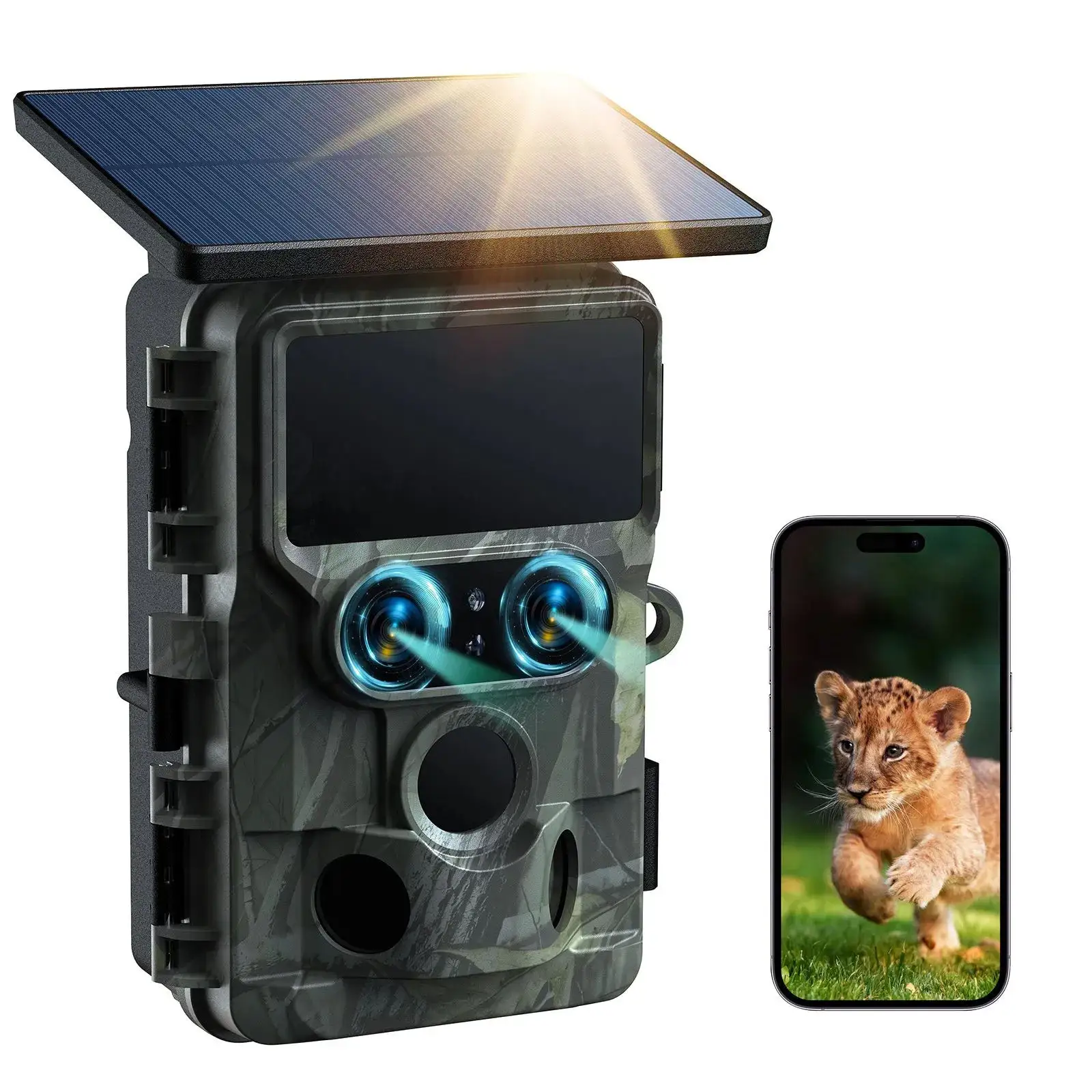 4k 60mp Wifi Wild Trail Camera ловушки с 850nm светодиодами 65ft дальность обнаружения охотничья камера