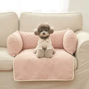 Популярный закругленный съемный на заказ моющийся плюшевый диван-кровать для собак одеяла для домашних животных фаршированный домик для собак