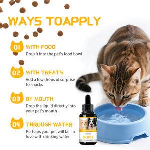 犬用健康補助ドロップペット用天然肝臓サポート液猫ブロッコリーキノコ - Product Image 4