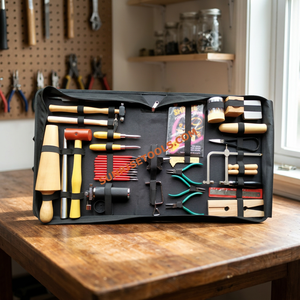 Kit d'outils de fabrication de bijoux SUNTOOLS/STIPL de 26 pièces avec manches en bois pour le polissage et la réparation DIY - Product Image 4