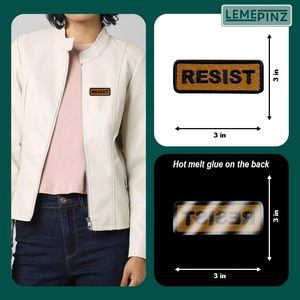 Resist <b>Patch</b> 3 Inches Iron <b>On</b> Embroidery <b>Patch</b> For Hats Clothes Backpacks Jeans DIY <b>Sew</b> <b>On</b> <b>Patch</b> - Product Image 5