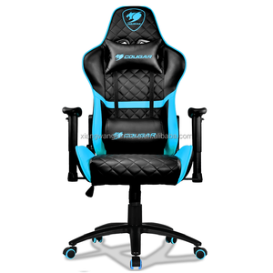 Silla de juego ergonómica verde personalizada Cougar, venta al por mayor, estilo ejecutivo de cuero con función de masaje para jugadores