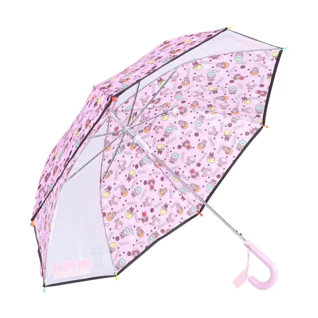 Di grandi dimensioni da 21.5 pollici Auto in PVC aperto e colore rosa tessuto in Nylon personalizzano bambini chiari bambino principessa ombrello