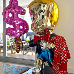 Sculpture en fibre de verre durable Alec Pop Art <span class=keywords><strong>Richie</strong></span> Rich Money Cone - Product Image 6