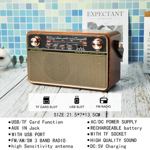MD-505BT Eletree Radio rétro vintage portable de grande taille avec <span class=keywords><strong>antenne</strong></span> artisanale pour usage domestique, son stéréo haute fidélité AM <span class=keywords><strong>FM</strong></span> SW - Product Image 5