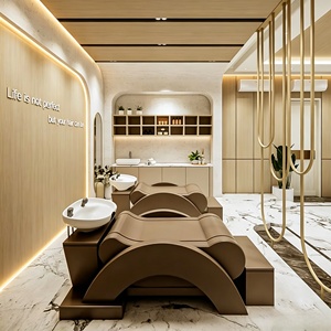 Station de travail pour salon de coiffure, mobilier de salon de beauté, design d'intérieur personnalisé pour salon de coiffure, personnalisation complète de la pièce, décoration de magasin - Product Image 5