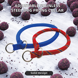 Collar de Adiestramiento Ajustable de 3mm para Perros, Collar de Cadena de Nylon con Cierre de Gancho y Bucle para Perros Grandes, Medianos y Pequeños - Product Image 2