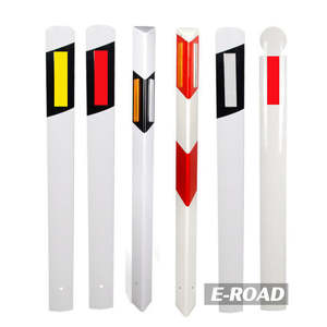 Bollards en plastique de type U en PVC, réfléchissants pour la route, guide de signalisation routière, délimiteur de circulation flexible - Product Image 3