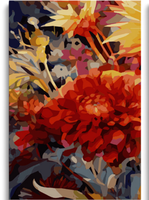 Pintura por Números de 3 Paneles para Adultos, Kit de Pintura al Óleo Digital DIY de 3 Piezas con Paisaje de Girasoles Brillantes, para Regalo