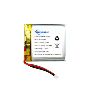 แบตเตอรี่ลิเธียมโพลิเมอร์แบบชาร์จได้ประสิทธิภาพสูง 793435 3.85V 1300mAh  UN38.3 IEC62133 UL1642 - Product Image 2