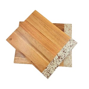 Tabla de cortar cuadrada de madera de acacia con incrustaciones de cuarzo, 35.5x28x1.9cm, multifuncional para uso en la cocina - Product Image 2