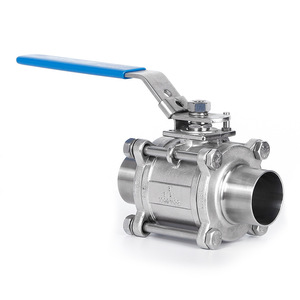 Thép Không Gỉ 304 316L Ba Mảnh Bóng Van Vệ Sinh 3PC Hàn Của Nhãn Hiệu Bóng Van - Product Image 1