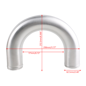 Tuyau d'admission d'air de tube en aluminium de <span class=keywords><strong>63mm</strong></span> 2.5 pouces 0/45/90/180 degrés <span class=keywords><strong>Intercooler</strong></span> de voiture de course compatible - Product Image 5