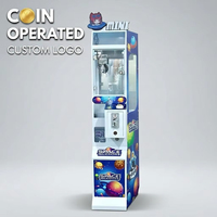 Machine à griffes professionnelle électronique à monnayeur, style mini et compact, jeu d'arcade à prix, pour attraper des peluches pour enfants, thème Space Warriors