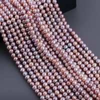 Perles d'eau douce naturelles de qualité AA, forme de pomme de terre, 4-5 mm, haute brillance, couleurs mélangées, pour la fabrication de bijoux