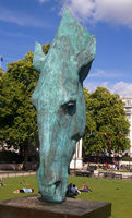Vente en gros Maison Jardin Décoré Grande Tête de Cheval en Bronze Buste Eau Potable Statue