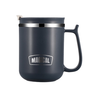 Einfacher Edelstahl-Becher mit Deckel, Löffel und Teesieb - Tragbare Kaffeetasse im Modernen Design, Bedruckbares Souvenir-Geschenk für den Bürogebrauch - Product Image 5