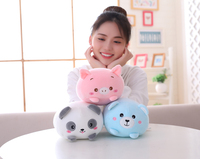 Animal de dibujos animados dulce dinosaurio cerdo gato oso muñeca suave bebé almohada Panda hámster elefante ciervo Peluche de juguete