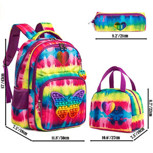 Jouet arc-en-ciel personnalisé pour enfants, sac à dos Pop en Silicone, licorne, sacs d'école pour enfants et sac de boîte à déjeuner pour filles - Product Image 4