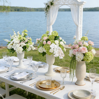 Nouvelle Composition Florale de Mariage Blanche, Rose et Verte, Boule de Fleurs, Centre de Table, Décoration, Chemin de Fleurs au Sol, Fleurs Personnalisées