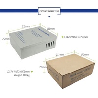 Alimentation sans interruption pour porte de sécurité, boîtier de batterie, indicateur LED, DC 12V 5A 36W, alimentation UPS en acier, contrôle d'accès
