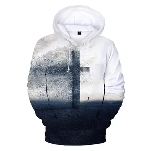 Fitspinew jésus dieu chrétien surdimensionné hommes à capuche amour 3d imprimé unisexe décontracté mode sweat haut pull à capuche Gym - Product Image 6