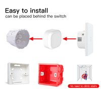 Interrupteur intelligent sans fil RF433 auto-alimenté, télécommande sans batterie, sans fil, émetteur mural, bouton poussoir à bascule